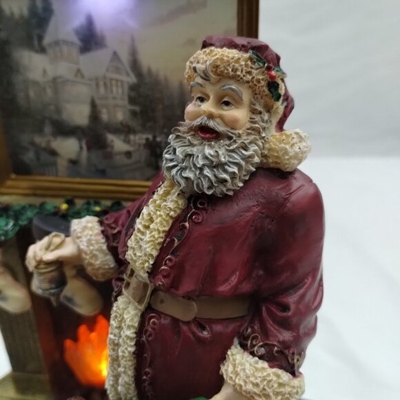 Collectible Thomas Kinkade The Light Of Christmas Illuminated Santa W/ Adapter - Picture 8 of 16